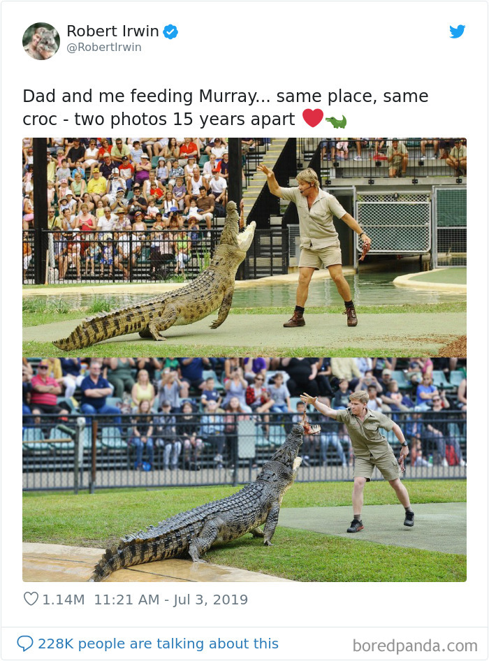 Robert Irwin Turns Heads With An Iconic Photo Recreation Where He Looks Exactly Like His Dad