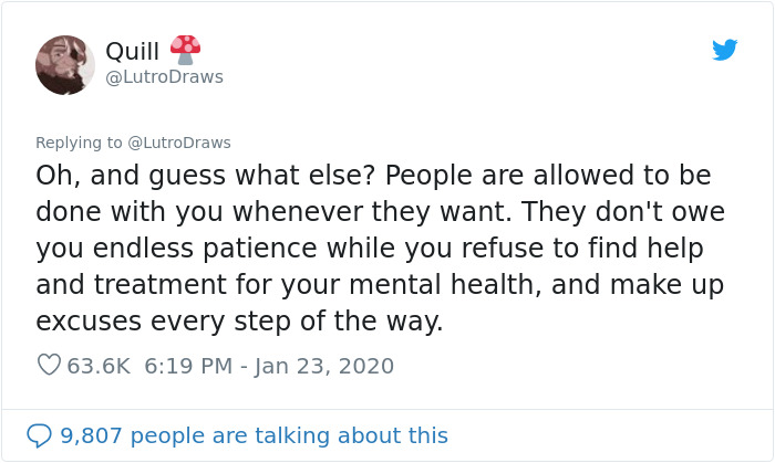 Tired Of People With Mental Health Issues Playing The Victim Card Constantly, This Person Shames Them On Twitter Tired Of People With Mental Health Issues Playing The Victim Card Constantly, This Person Shames Them On Twitter