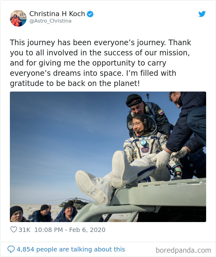 Astronaut Spends 328 Days In Space, Shares A Heartwarming Video Showing Her Dog's Reaction To Finally Seeing Her Astronaut Spends 328 Days In Space, Shares A Heartwarming Video Showing Her Dog's Reaction To Finally Seeing Her