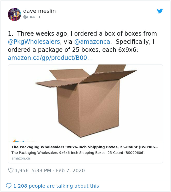 This Person&rsquo;s Attempt To Order A Box Of Boxes From Amazon Fails So Badly, It Becomes A Meme