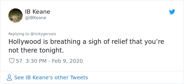 Someone Asks Ricky Gervais For His Opinion On The Oscars, The Comedian Doesn't Hold Back And Roasts Celebs Once Again