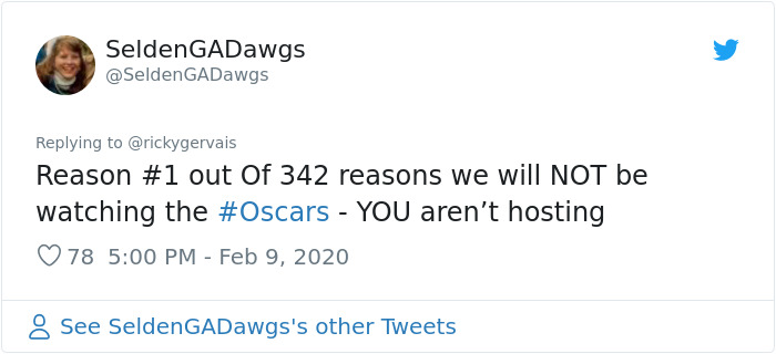 Someone Asks Ricky Gervais For His Opinion On The Oscars, The Comedian Doesn't Hold Back And Roasts Celebs Once Again Someone Asks Ricky Gervais For His Opinion On The Oscars, The Comedian Doesn't Hold Back And Roasts Celebs Once Again