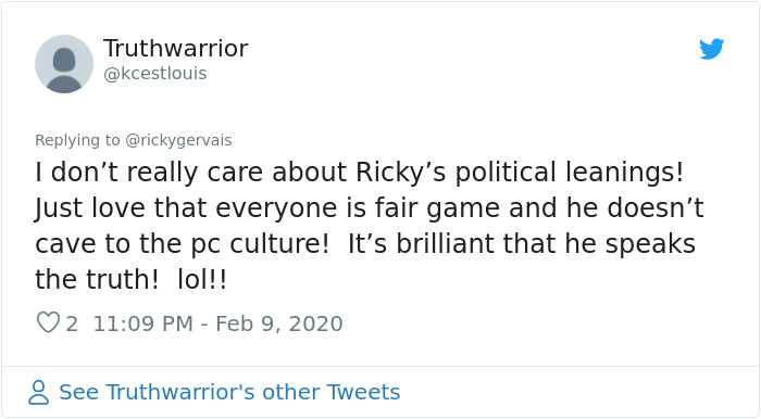 Someone Asks Ricky Gervais For His Opinion On The Oscars, The Comedian Doesn't Hold Back And Roasts Celebs Once Again