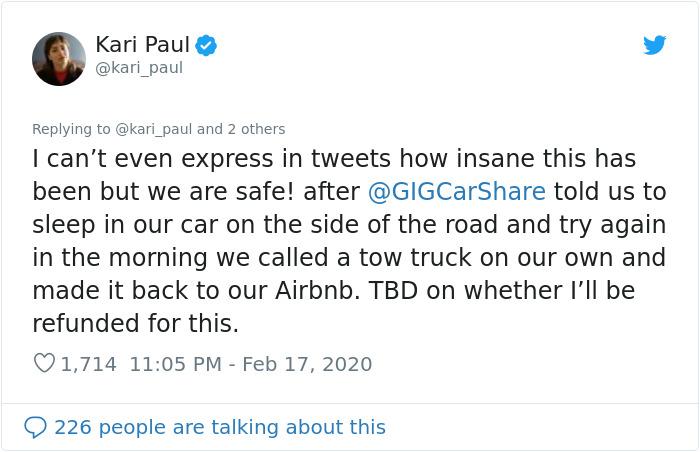 Woman Gets Stuck In Rural California After Losing Cell Service While Driving An App-Powered Rental Car And The Company Tells Her To Sleep In The Car