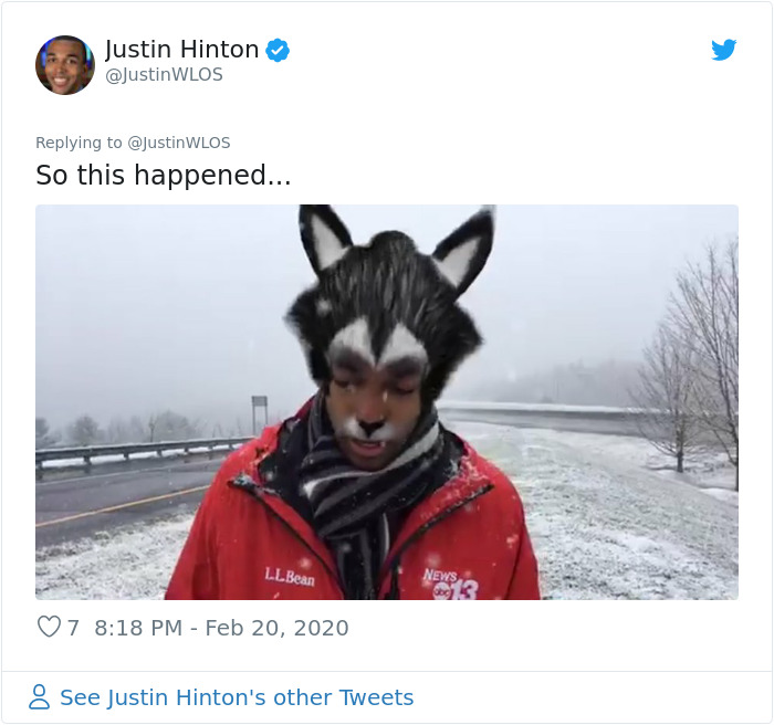 Reporter Has No Idea His Facebook Filters Are On During A Live Report, And The Broadcast Is Hilarious Reporter Has No Idea His Facebook Filters Are On During A Live Report, And The Broadcast Is Hilarious