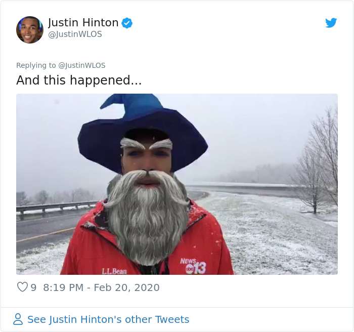 Reporter Has No Idea His Facebook Filters Are On During A Live Report, And The Broadcast Is Hilarious Reporter Has No Idea His Facebook Filters Are On During A Live Report, And The Broadcast Is Hilarious