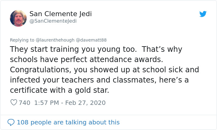 People Are Pointing Out That The Lack Of Sick Days For US Employees Could Make The Spread Of Coronavirus Accelerate People Are Pointing Out That The Lack Of Sick Days For US Employees Could Make The Spread Of Coronavirus Accelerate