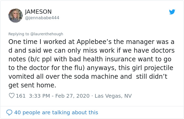 People Are Pointing Out That The Lack Of Sick Days For US Employees Could Make The Spread Of Coronavirus Accelerate People Are Pointing Out That The Lack Of Sick Days For US Employees Could Make The Spread Of Coronavirus Accelerate