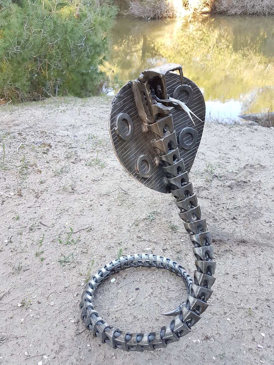 Things You Would Throw To The Garbage Become Metal Sculptures