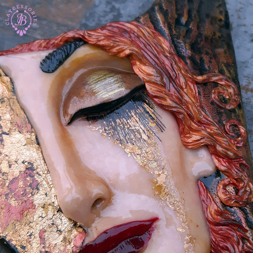 My Polymer Clay Art Necklaces Inspired By Gustav Klimt's Paintings My Polymer Clay Art Necklaces Inspired By Gustav Klimt's Paintings