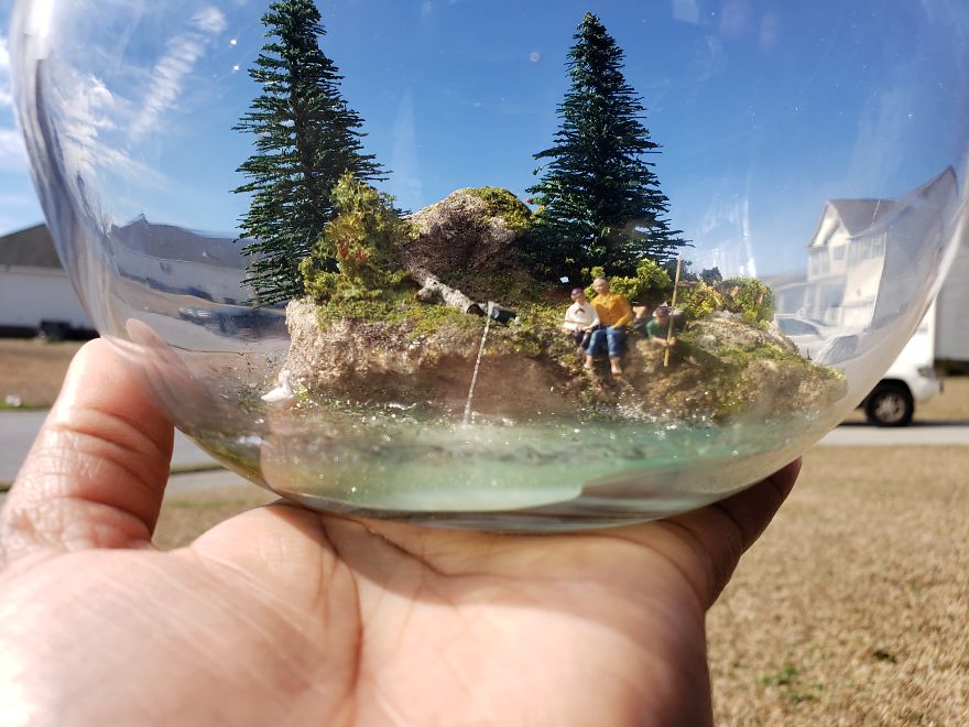 I Created A Miniature Scene In A Bowl