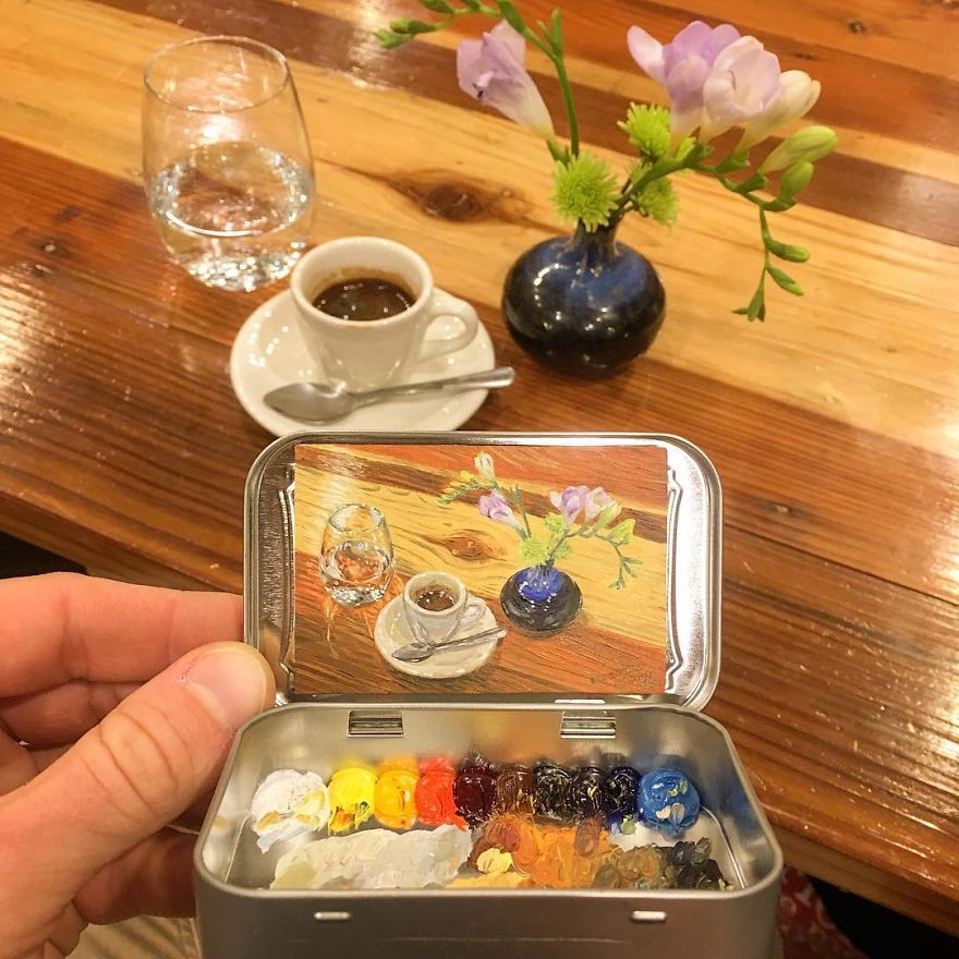 Artist Makes Amazing Mini Paintings In Cans Of Altoids