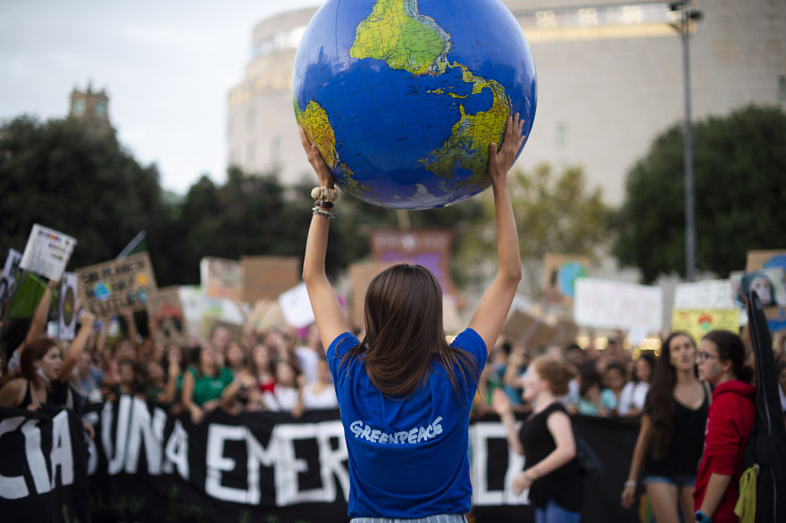 Climate Change March In Barcelona