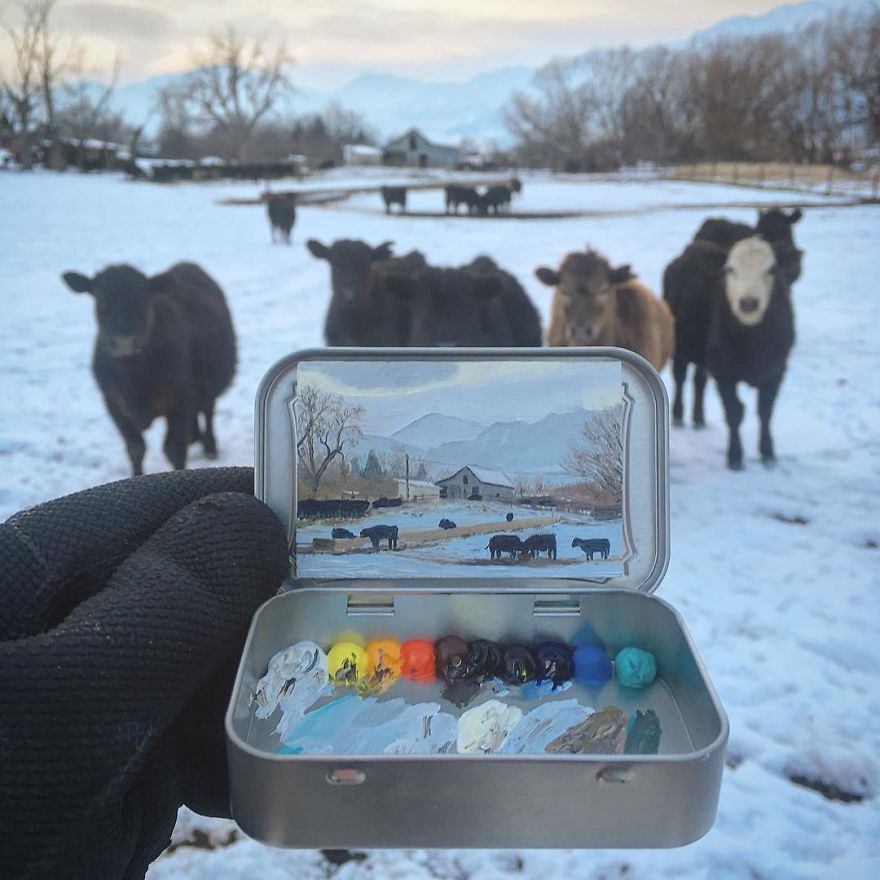 Artist Makes Amazing Mini Paintings In Cans Of Altoids