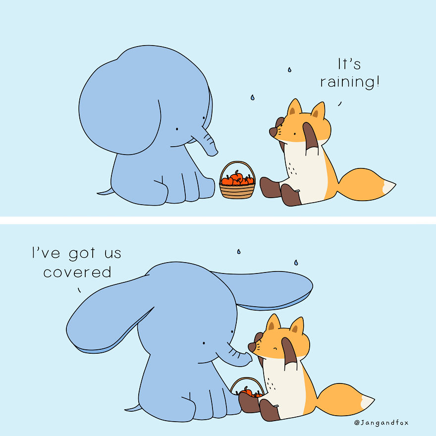 Love Is Caring During Rainy Days