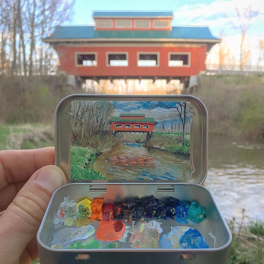 Artist Makes Amazing Mini Paintings In Cans Of Altoids