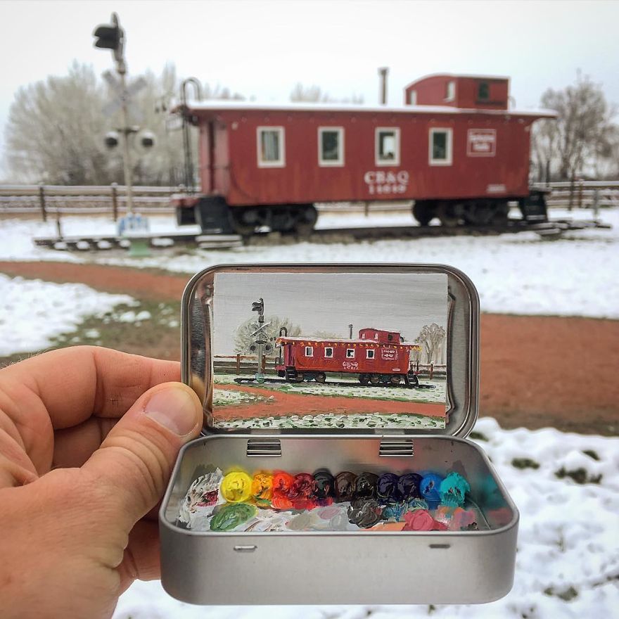 Artist Makes Amazing Mini Paintings In Cans Of Altoids