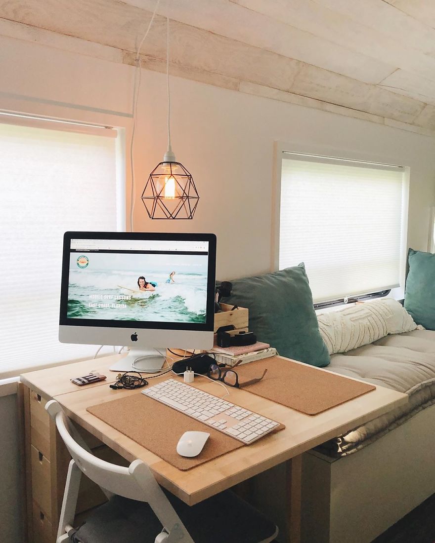 25' Blue Bird Bus Conversion Feels More Like A Home Than A Bus