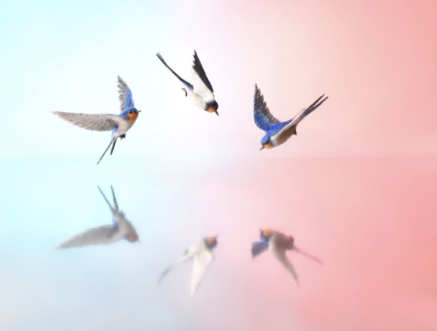 My Teenage Daughter Built Me A Custom Wooden Theatre Box So I Could Build Dreamy 3D Art Work Scenes From My Needle Felted Creations