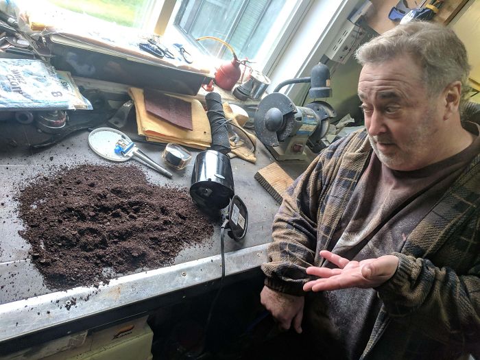 My Dad's Coffee Grinder Was Acting Up. So He Took It Apart. This Is What Was Inside