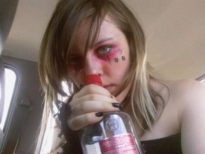 About 14 2007 With An Empty Bottle Of Vodka