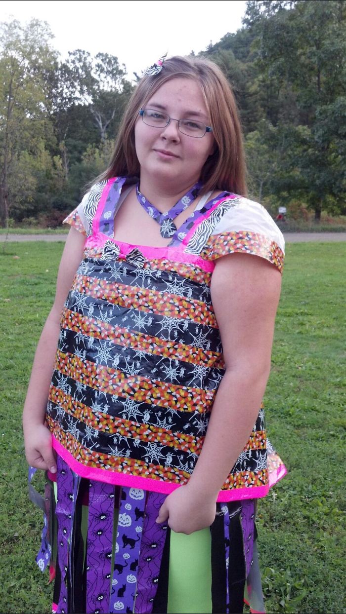 5 Years Ago I Thought It’d Be A Good Idea To Create A Dress And Wear It To School. It’s Made Entirely Of Trash Bags And Duct Tape. I Thought I Was Cool
