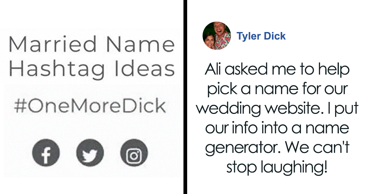 Guy Named Dick Tries Creating A Wedding Hashtag For Him And Fiancee, Gets Ridiculously Inappropriate Results