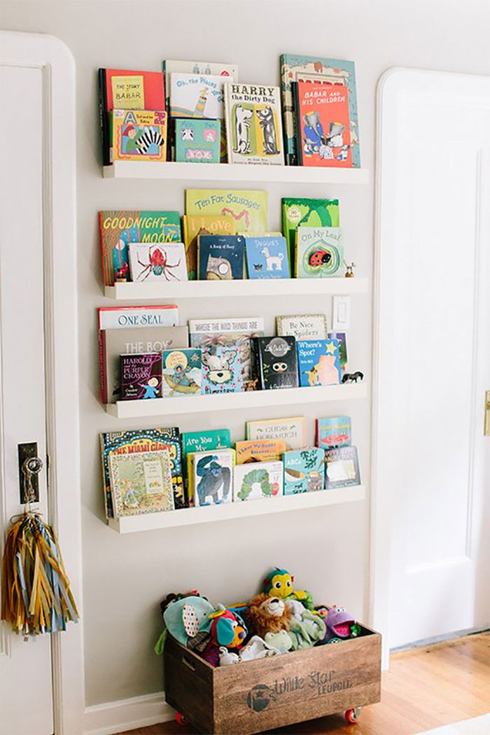 Use Picture Ledges To Display All Your Kids Books