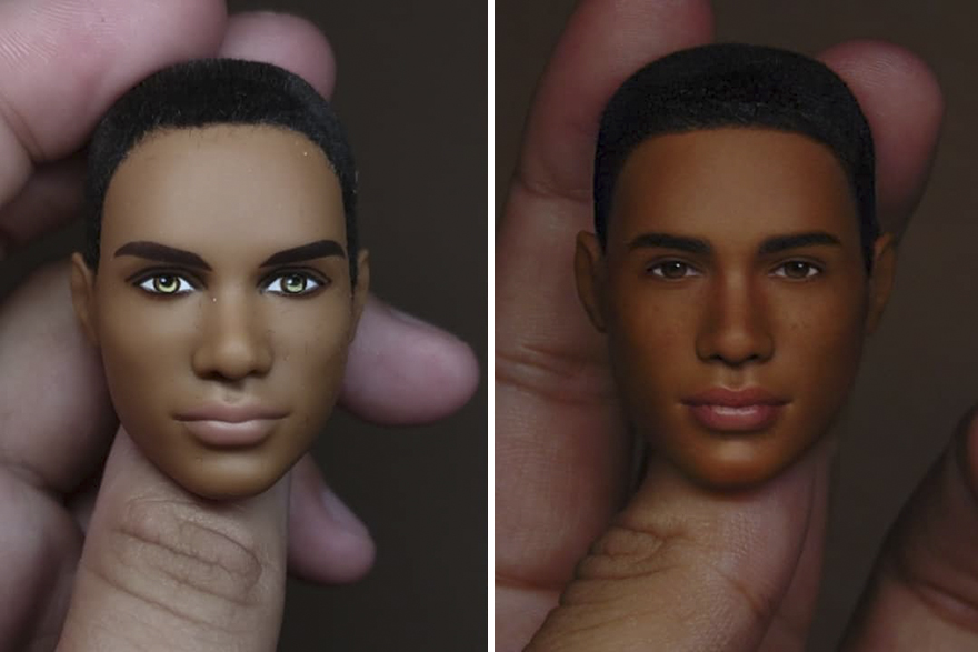 Repainted Ken Doll
