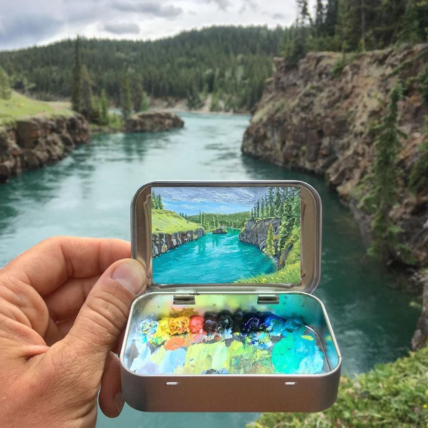 Artist Makes Amazing Mini Paintings In Cans Of Altoids