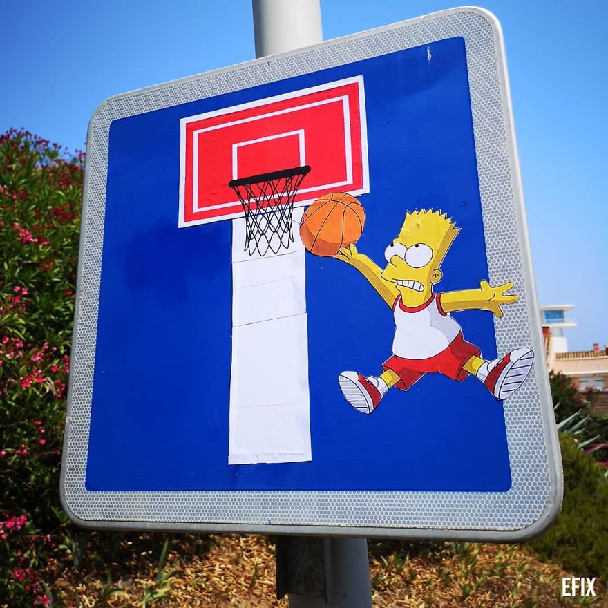 Artist Manages To Take The Boredom Out Of Common Spaces With Pop Culture Characters, Who Fit Perfectly With The Scene