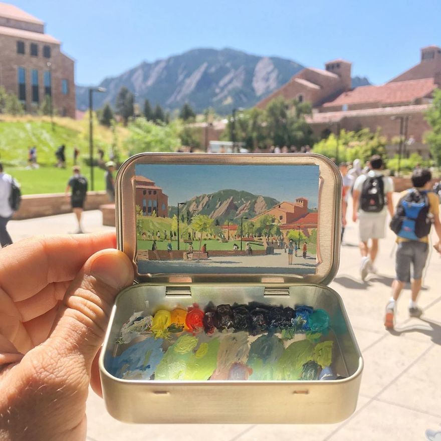 Artist Makes Amazing Mini Paintings In Cans Of Altoids