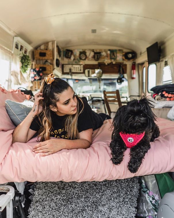 The Life Of A Girl, Her Dog, And Little Blue Bus