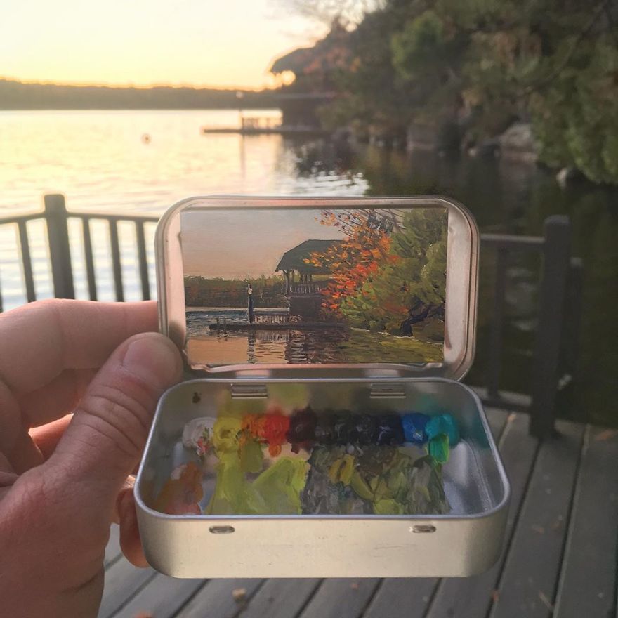 Artist Makes Amazing Mini Paintings In Cans Of Altoids