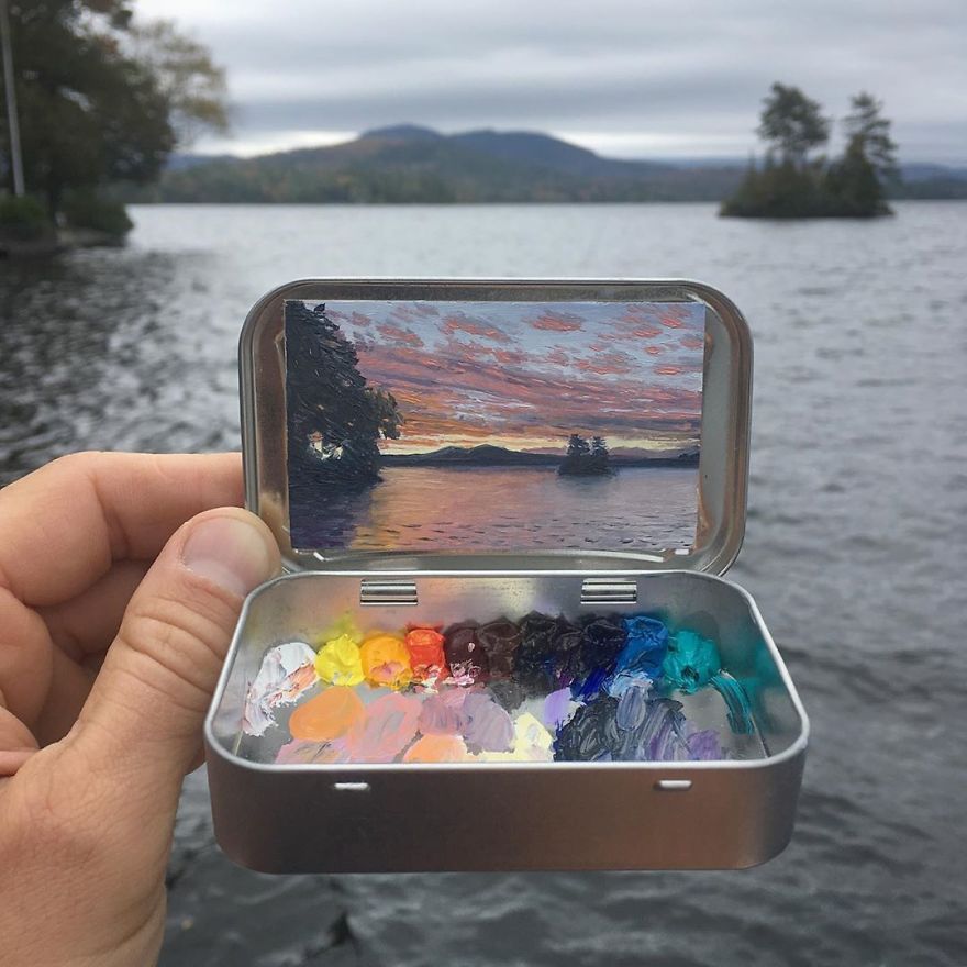 Artist Makes Amazing Mini Paintings In Cans Of Altoids