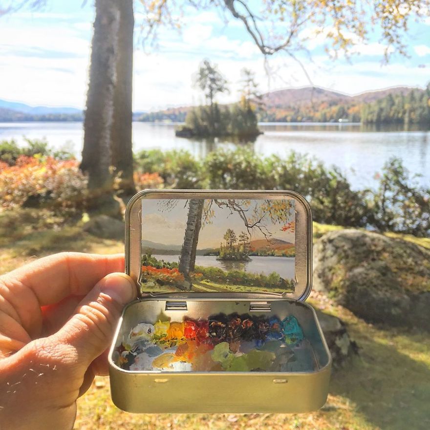 Artist Makes Amazing Mini Paintings In Cans Of Altoids