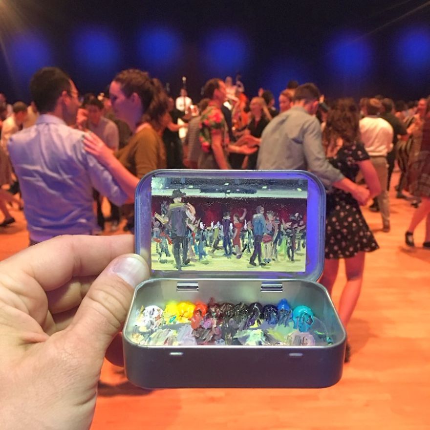 Artist Makes Amazing Mini Paintings In Cans Of Altoids