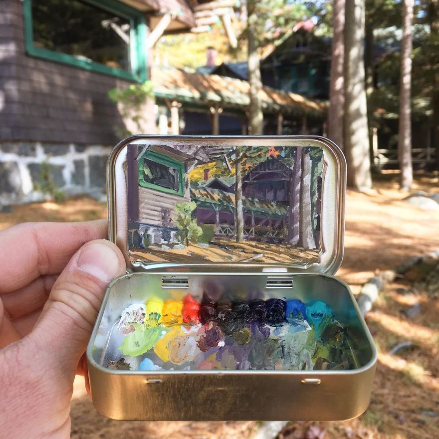 Artist Makes Amazing Mini Paintings In Cans Of Altoids