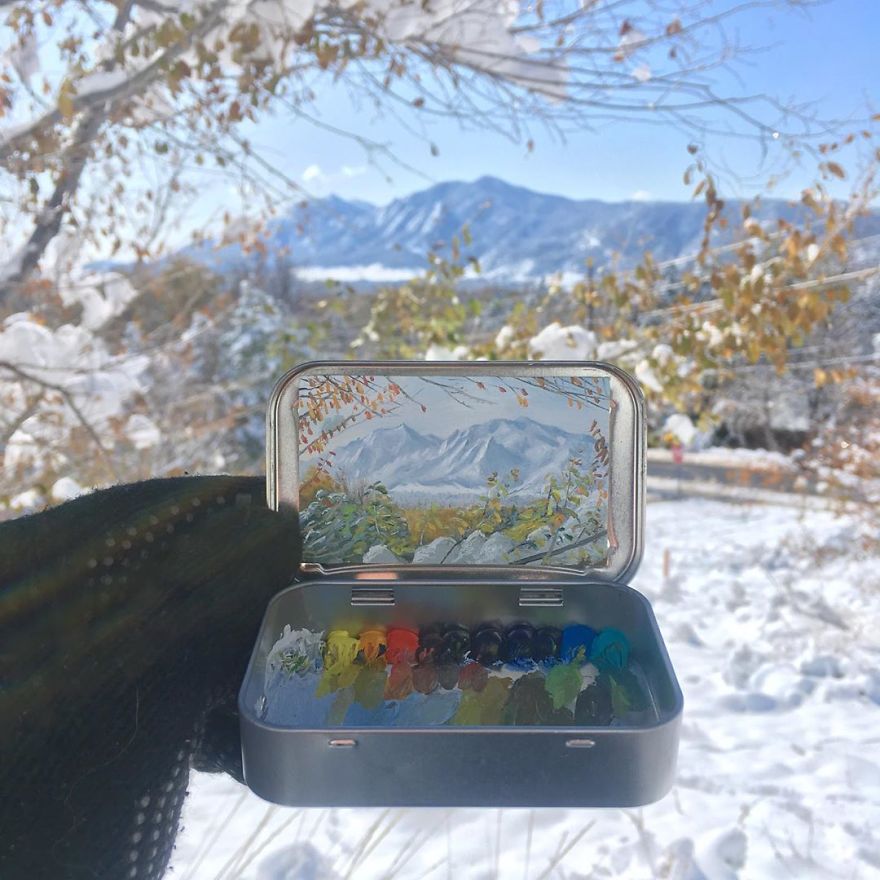 Artist Makes Amazing Mini Paintings In Cans Of Altoids