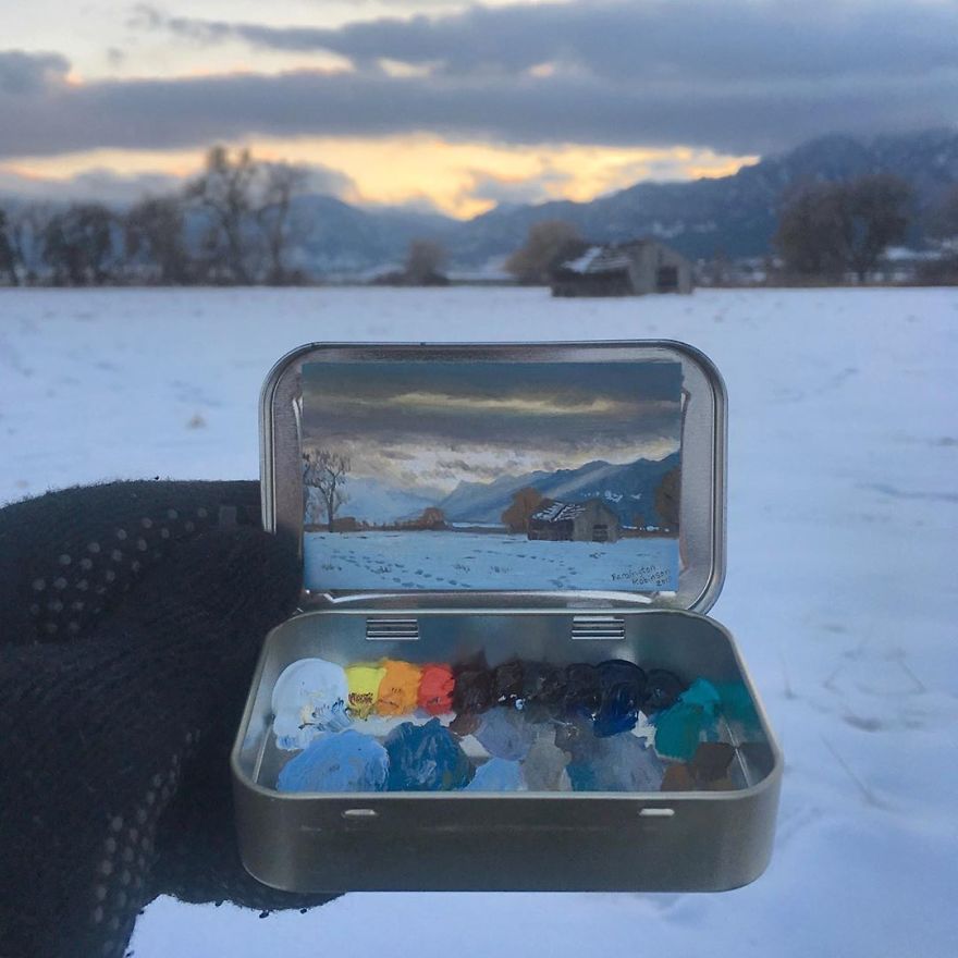 Artist Makes Amazing Mini Paintings In Cans Of Altoids