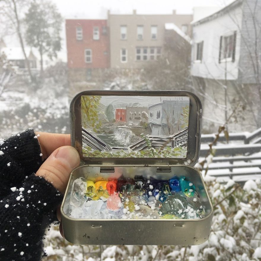 Artist Makes Amazing Mini Paintings In Cans Of Altoids