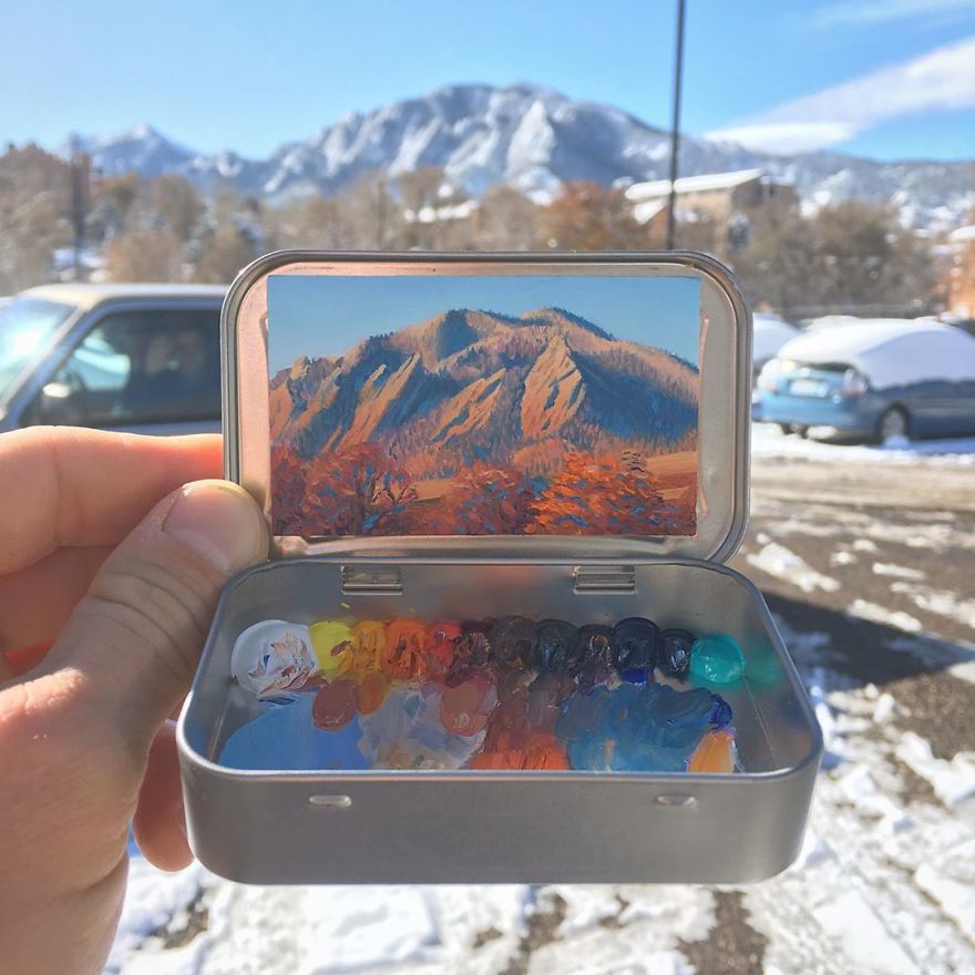 Artist Makes Amazing Mini Paintings In Cans Of Altoids