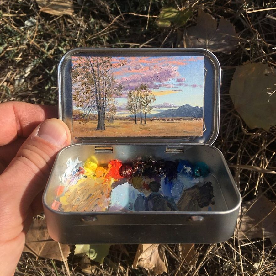 Artist Makes Amazing Mini Paintings In Cans Of Altoids
