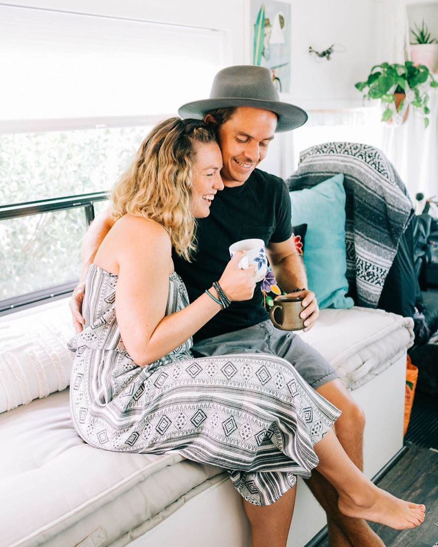 25' Blue Bird Bus Conversion Feels More Like A Home Than A Bus