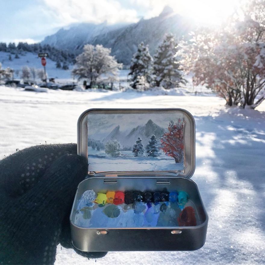 Artist Makes Amazing Mini Paintings In Cans Of Altoids