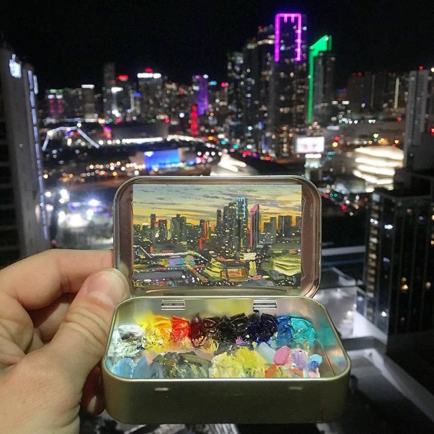 Artist Makes Amazing Mini Paintings In Cans Of Altoids