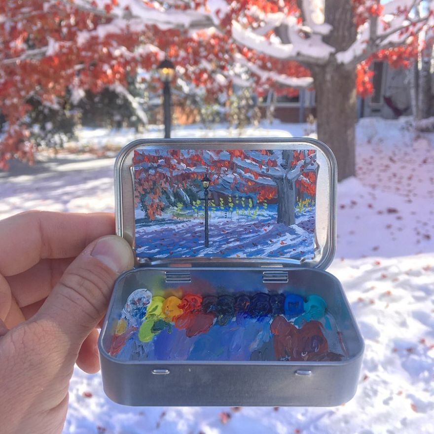 Artist Makes Amazing Mini Paintings In Cans Of Altoids
