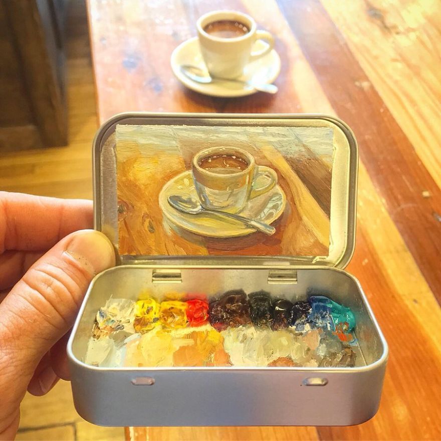 Artist Makes Amazing Mini Paintings In Cans Of Altoids