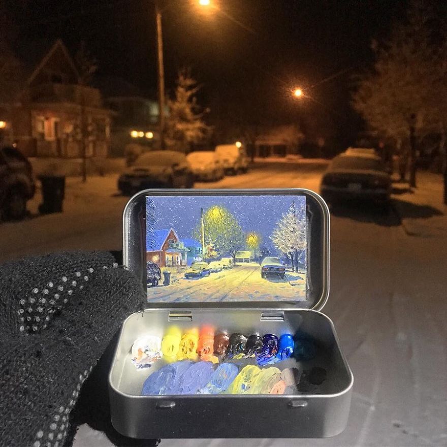 Artist Makes Amazing Mini Paintings In Cans Of Altoids