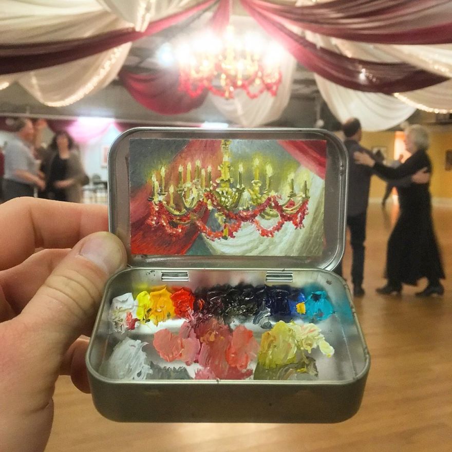 Artist Makes Amazing Mini Paintings In Cans Of Altoids